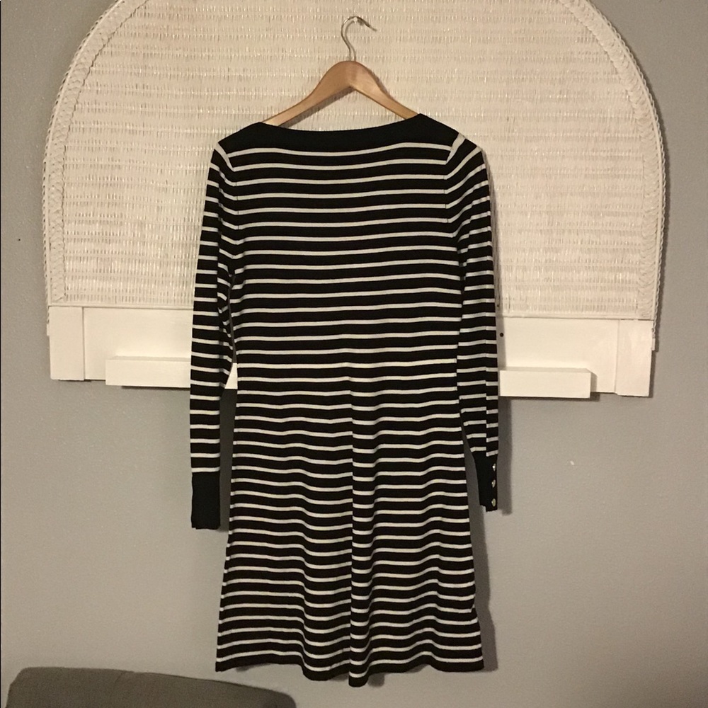 Loft Women’s Black and White Striped Dress (NWT) - Picture 5 of 10